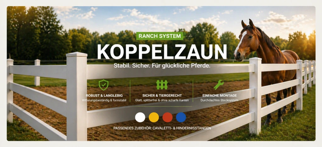 Koppelzaun und Pferdezaun für Weide und Paddock – stabiles Ranch System für sichere Einzäunung