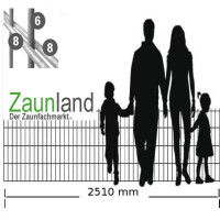 Doppelstabmatte SD 8-6-8 mm RAL 7016 anthrazit (L. x H.) 2500 x   830 mm