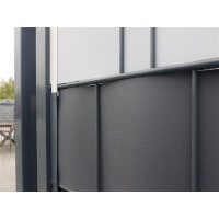 Kunststoff Klemme Sichtschutz Befestigungsprofil / Clip U Form f&uuml;r Tore RAL 7040 Fenstergrau 20 St&uuml;ck