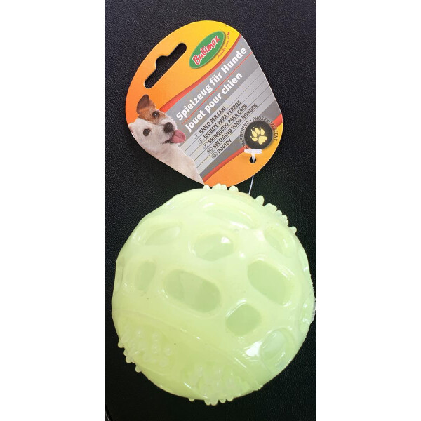 Bubi Hundespielzeug Fun Ball &Oslash; 7,5 cm leuchtend durch Selbstaufladung bei Sonnen / UV Strahlung