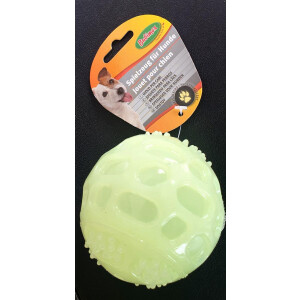 Bubi Hundespielzeug Fun Ball &Oslash; 6,5 cm leuchtend durch Selbsaufladung bei Sonnen / UV Strahlung 