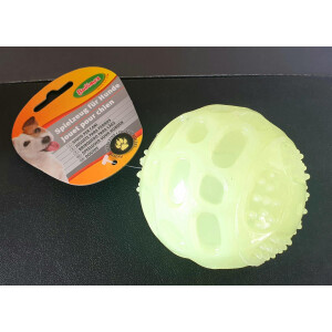 Bubi Hundespielzeug Fun Ball &Oslash; 6,5 cm leuchtend durch Selbsaufladung bei Sonnen / UV Strahlung 