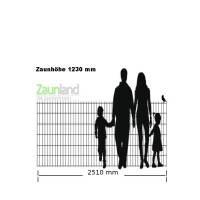 Doppelstabmattenzaun 6-5-6 mm Komplettpaket Anthrazit RAL 7016 1230 mm 40,0 m