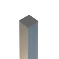 Aluminium Pfosten  265 x 6,8 x 6,8 cm zum einbetonieren blank anodisiert 3 seitig verwendbar f&uuml;r WPC Steckzaun z.B. f&uuml;r Turino / Donatus