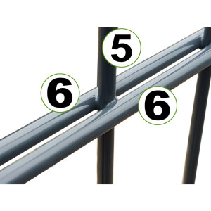 Doppelstabmatte SD 6-5-6 mm RAL 7016 anthrazit (L. x H.) 2500 x    830 mm