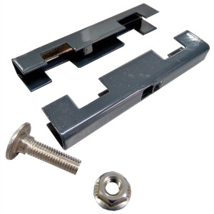 Gittermattenverbinder Paar - U RAL 7016 anthrazit