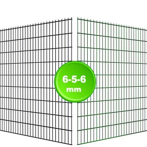 Einzelne Doppelstabmatte SD 6-5-6  mm verzinkt und beschichtet
