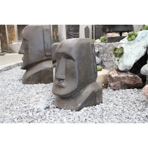 Moai-Kopf schwarz-antik 40 cm