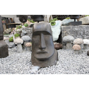 Moai-Kopf schwarz-antik 40 cm