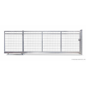 AOS Schiebetor F60 E-Antrieb integriert Feuerverzinkt (L x H) 3,5 m x 1,0 m Doppelstab 8-6-8 mm