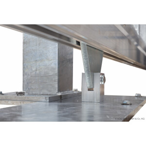 AOS Schiebetor F60 E-Antrieb integriert Anthrazitgrau (L x H) 4,0 m x 1,0 m Doppelstab 8-6-8 mm