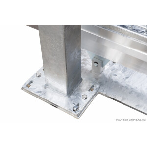 AOS Schiebetor F60 E-Antrieb integriert Anthrazitgrau (L x H) 4,5 m x 1,2 m Doppelstab 8-6-8 mm