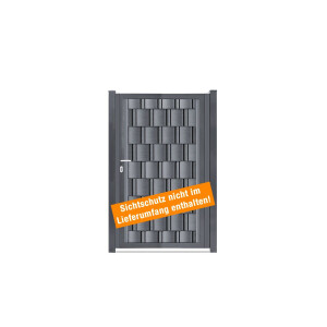 Drehflügeltor Vario secret 1-flügelig 1090 mm Breite Anthrazitgrau