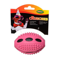 Bubi Hundespielzeug "Crunchies"  Rugbyball Naturgummi m. Nylon-Plüschfüllung Ø 10 cm