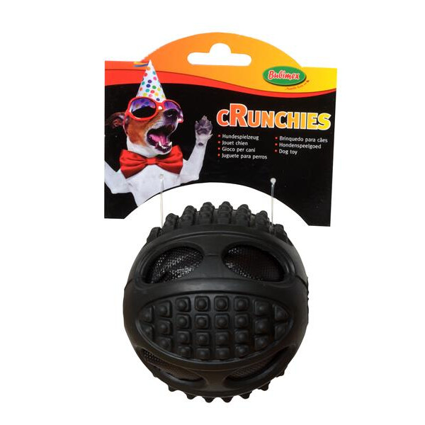 Bubi Hundespielzeug "Crunchies"  Ball Naturgummi m. Nylon-Plüschfüllung Ø 10 cm