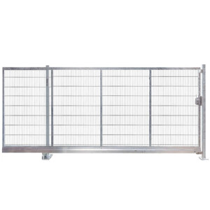 Freitragendes Schiebetor Privat Stahl lichte Weite 3000 mm Höhe 1000 mm   links öffnend  RAL 7016 Anthrazit Füllung Stahlblech blickdicht Elektr. Antrieb