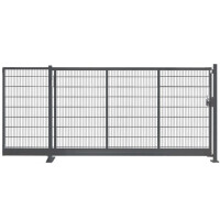 Freitragendes Schiebetor Privat Stahl lichte Weite 3000 mm Höhe 1000 mm   links öffnend  RAL 7016 Anthrazit Füllung 20 x20 mm Vierkantstab  Handbetrieben