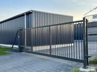 Freitragendes Schiebetor Privat Stahl lichte Weite 3000 mm H