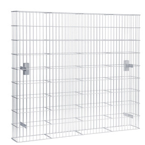 Gabionenkorb Jumbo (B. x H. x T.) 1016  x 1808  x 250 mm  zum Einbetonieren 8/6 mm Maschung 50 x 200 mm feuerverzinkt inkl. 2 Pfosten