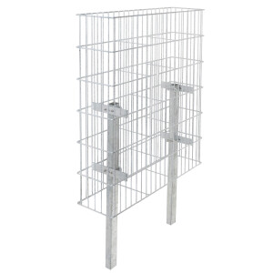Gabionenkorb Jumbo (B. x H. x T.) 1016  x 1808  x 250 mm  zum Einbetonieren 8/6 mm Maschung 50 x 200 mm feuerverzinkt inkl. 2 Pfosten