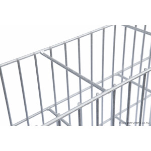 Gabionenkorb Jumbo (B. x H. x T.) 1016  x 1808  x 250 mm  zum Einbetonieren 8/6 mm Maschung 50 x 200 mm feuerverzinkt inkl. 2 Pfosten