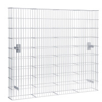 Gabionenkorb Jumbo (B. x H. x T.) 1016  x 1808  x 250 mm  zum Einbetonieren 8/6 mm Maschung 50 x 200 mm feuerverzinkt inkl. 2 Pfosten