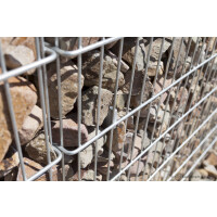 Gabionenkorb Jumbo (B. x H. x T.) 1016  x 1808  x 250 mm  zum Einbetonieren 8/6 mm Maschung 50 x 200 mm feuerverzinkt inkl. 2 Pfosten