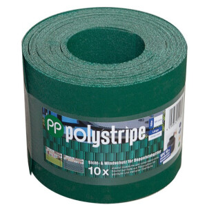 1 Stck. Polystripe Wind- und Sichtschutzstreifen 1,1 mm Streifenlänge: 2530 mm Moosgrün