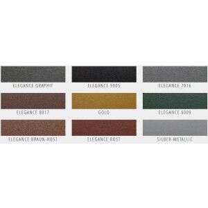 ThomTek Perilux Pfosten 80 x 80  x 2 mm für Zaunhöhe 1835 mm zum Aufdübeln mit angeschweißter Fußplatte flach Mittelpfosten in RAL Elegance graphit