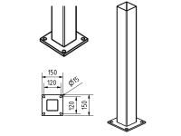 ThomTek Perilux Pfosten 80 x 80  x 2 mm f&uum
