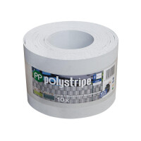 10 Stck. Polystripe Wind- und Sichtschutzstreifen 1,1 mm Streifenlänge: 2530 mm als praktische Spenderrolle Lichtgrau