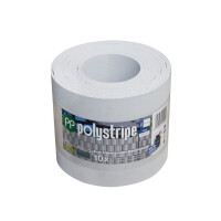10 Stck. Polystripe Wind- und Sichtschutzstreifen 1,1 mm Streifenlänge: 2530 mm als praktische Spenderrolle Lichtgrau