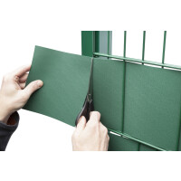 10 Stck. Polystripe Wind- und Sichtschutzstreifen 1,1 mm Streifenlänge: 2530 mm als praktische Spenderrolle Lichtgrau