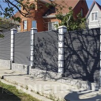 Lamellenzaun Matze Duo ALU mit Systemschiene (L x H) 250 cm 