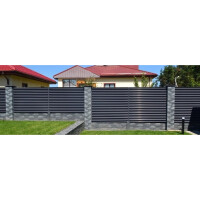Lamellenzaun Matze Duo ALU mit Systemschiene (L x H) 200 cm 