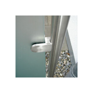 Glaszaun Intervent (L/H) 4 m x 180 cm, ohne Tür, Klarglas, 10 mm ESG, Pfosten verschraubt