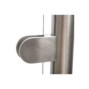 Glaszaun Intervent (L/H) 4 m x 180 cm, ohne Tür, Klarglas, 10 mm ESG, Pfosten verschraubt
