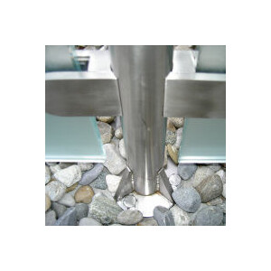 Glaszaun Intervent (L/H) 4 m x 180 cm, ohne Tür, Klarglas, 10 mm ESG, Pfosten verschraubt