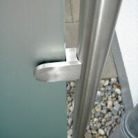 Glaszaun Intervent (L/H) 4 m x 180 cm, ohne Tür, Klarglas, 10 mm ESG, Pfosten verschraubt
