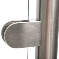 Glaszaun Intervent (L/H) 4 m x 180 cm, ohne Tür, Klarglas, 10 mm ESG, Pfosten verschraubt
