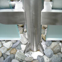 Glaszaun Intervent (L/H) 4 m x 180 cm, ohne Tür, Klarglas, 10 mm ESG, Pfosten verschraubt