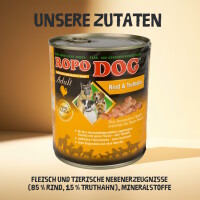 Hundefutter ROPODOG Nassfutter 6 x 800 g Dosen in Premium Qu