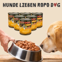 Hundefutter ROPODOG Nassfutter 6 x 800 g Dosen in Premium Qu