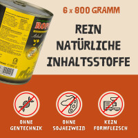 Hundefutter ROPODOG Nassfutter 6 x 800 g Dosen in Premium Qu