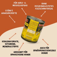 Hundefutter ROPODOG Nassfutter 6 x 800 g Dosen in Premium Qu
