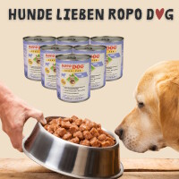 Hundefutter ROPODOG Nassfutter 6 x 800 g Dosen in Premium Qu