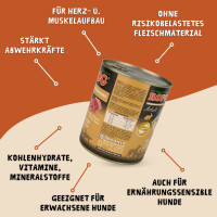 Hundefutter ROPODOG Nassfutter 6 x 800 g Dosen in Premium Qu