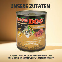 Hundefutter ROPODOG Nassfutter 6 x 800 g Dosen in Premium Qu