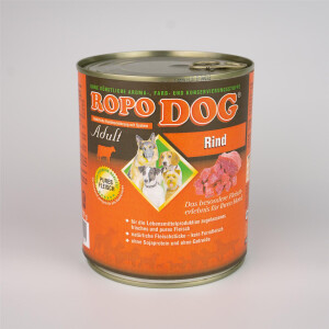 Hundefutter ROPODOG Nassfutter 6 x 800 g Dosen in Premium Qualit&auml;t - Adult Rind