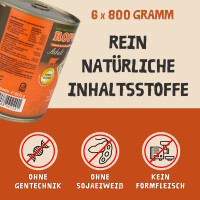 Hundefutter ROPODOG Nassfutter 6 x 800 g Dosen in Premium Qu